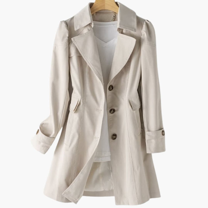 Women’s Trench Coat with Adjustable Waist