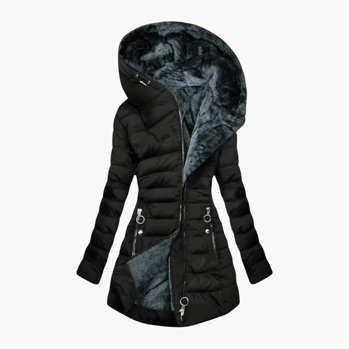 Women’s Winter Coat with Hood and Zipper