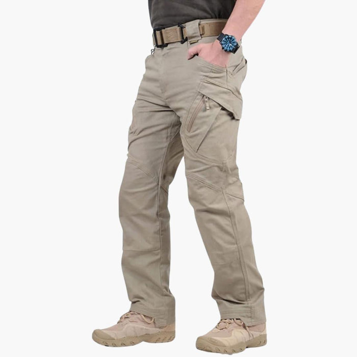 Men's Cargo Trousers with Zipper and Pockets