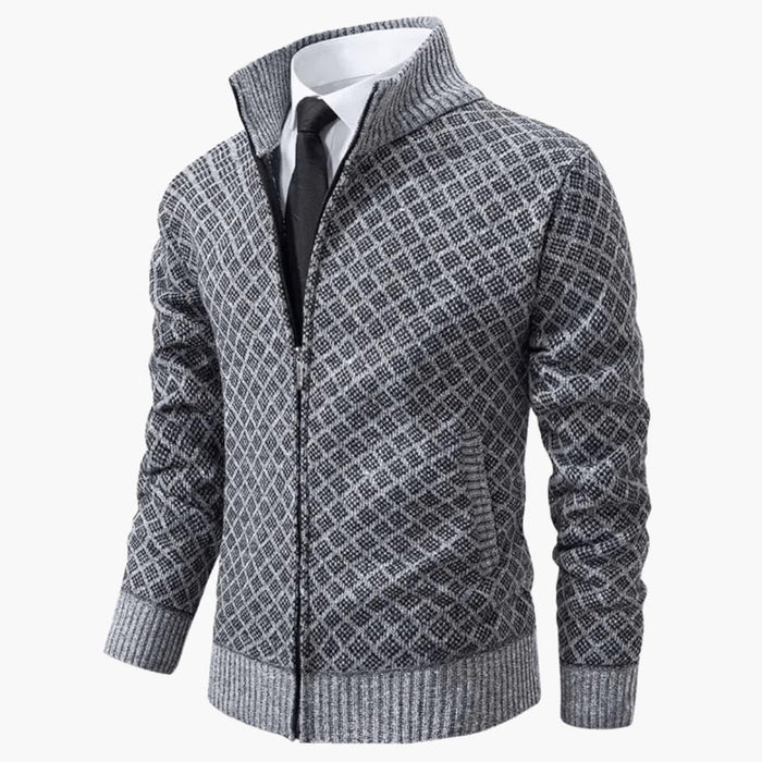 Men’s Tailored Jacket with Lapel and Front Closure