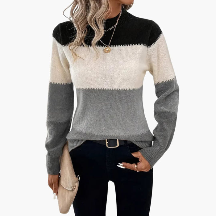 Women’s Pullover with Colourblock Design