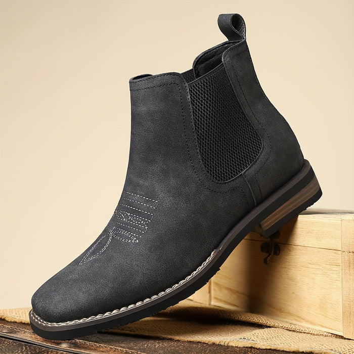 Men's Chelsea Boots Elastic Side Panel Pull Tab