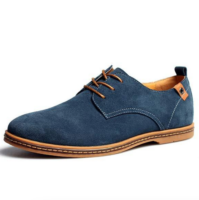 Men's Suede Derby Shoes Lace-Up Smart Casual