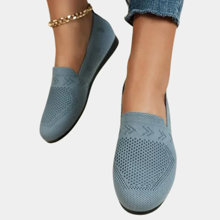 Women's Slip-On Loafers with Breathable Knit Upper
