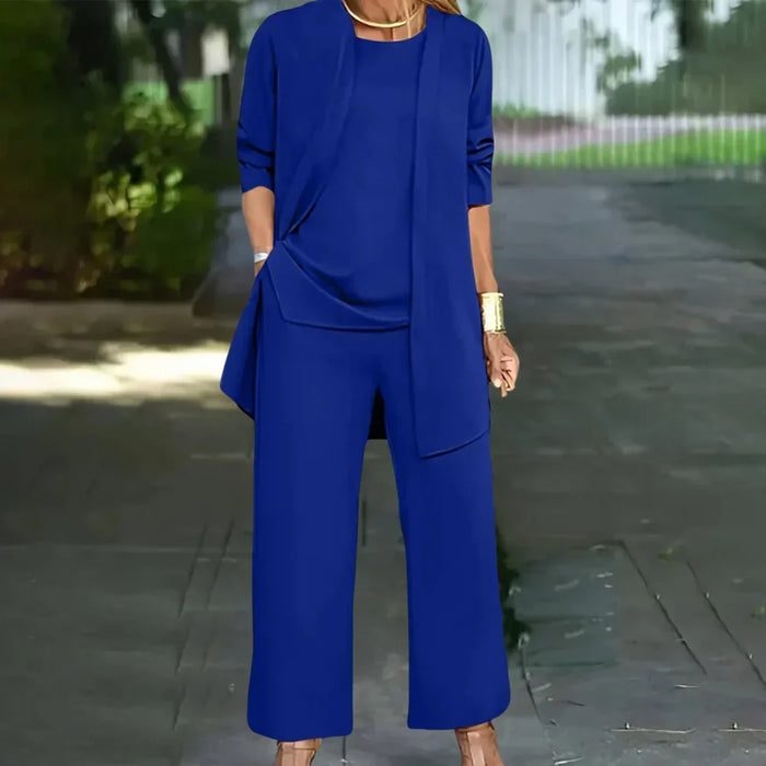 Women's Three-Piece Tailored Trouser Suit Set