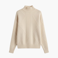 Women’s Turtleneck Jumper with Textured Knit and Long Sleeves