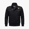 Men’s Military Bomber Jacket with Zip Closure and Front Pockets