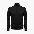 Men’s Zip Jumper with Stand Collar and Ribbed Hem
