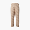 Women’s Quilted Jogging Trousers with Elastic Waist and Cuffed Hem