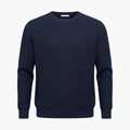 Men’s knitted crew neck Jumper featuring a ribbed surface