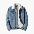Men’s Denim Jacket with Sherpa Collar