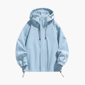 Men’s Hooded Jacket with Zipper and Drawstring Hem