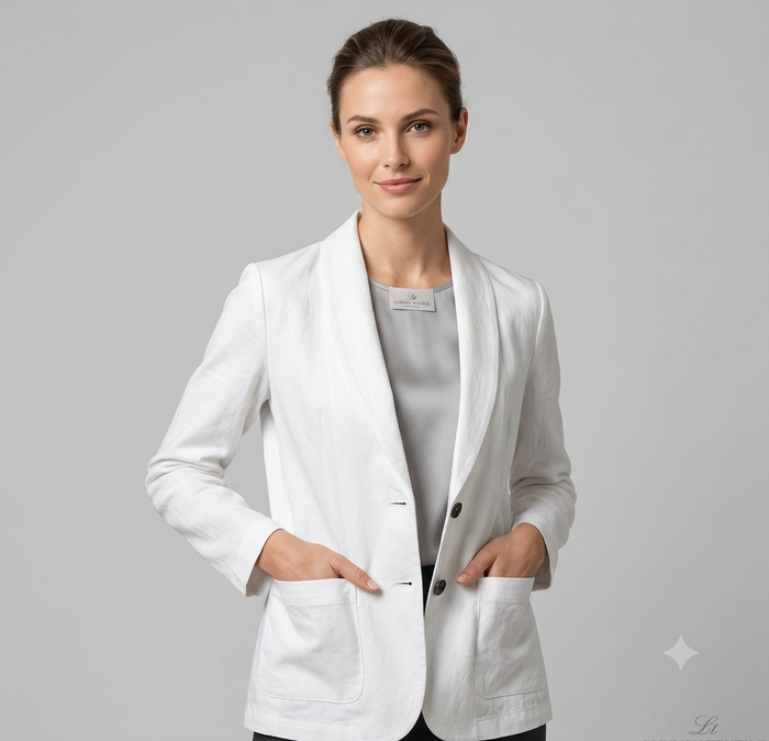 Women's Oversized Relaxed Blazer Two-Button Front
