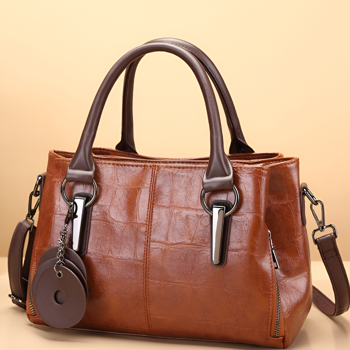 Women's Leather Handbag with Shoulder Strap