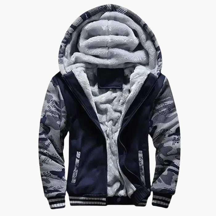Men's Hooded Jacket with Zip and Lining