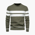 Men’s Striped Knit Jumper with Crew Neck