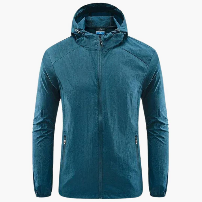 Men’s Hooded Jacket with Zip and Pockets