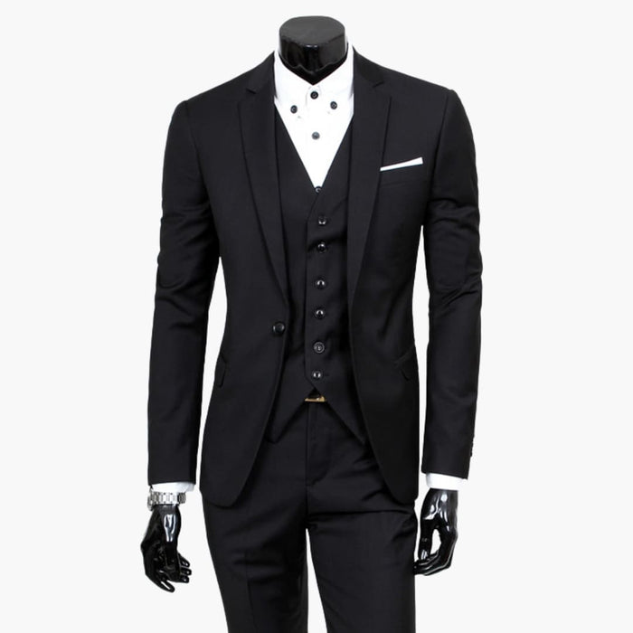 Men’s Suit Set with Jacket and Waistcoat