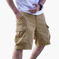 Men's Cargo Shorts with Button and Zipper Closure and Patch Pockets