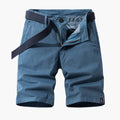 Men's Cargo Shorts with Elastic Waistband and Multiple Pockets