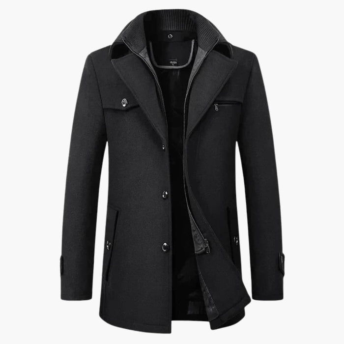 Men’s Coat with Notched Collar