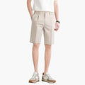 Men's Pleated Shorts with Zipper and Belt Loops