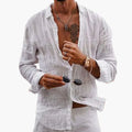 Men’s Regular Fit Long Sleeve Button-Down Shirt with Classic Collar