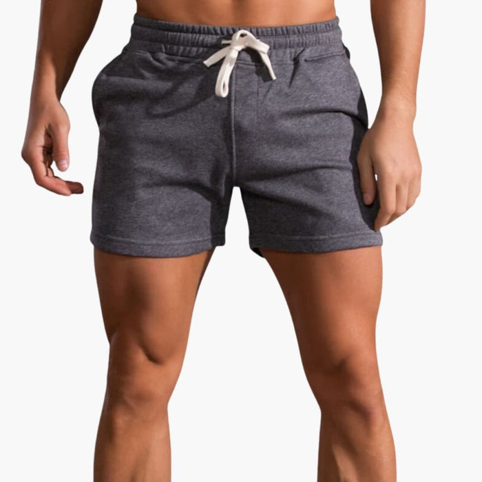Men's Short-Length Shorts with Elastic Waistband and Drawstring