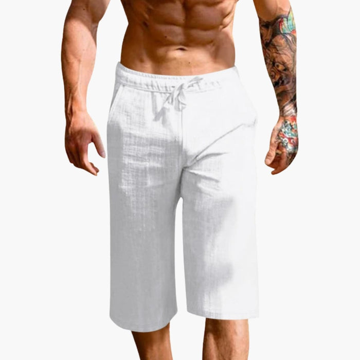 Men’s Sports Shorts with Elastic Waist and Straight Leg