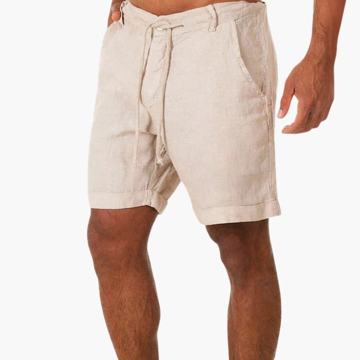 Men's Summer Trousers with Drawstring and Tapered Legs
