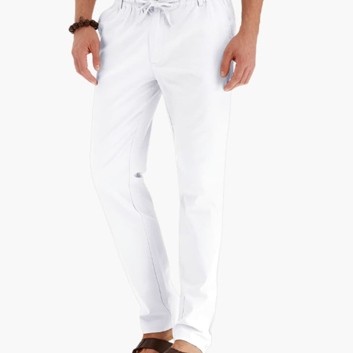 Men’s Summer Trousers with Elastic Waistband and Loose Fit