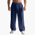 Men’s Summer Trousers with Elastic Waistband and Straight Leg