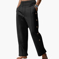 Men’s Summer Trousers with Side Buttons and Loose Fit