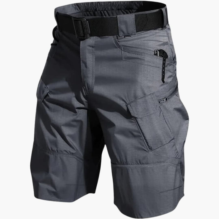 Men's Utility Shorts with Elastic Waistband and Flap Pockets