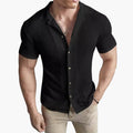 Men’s Waffle Knit Crew Neck Short Sleeve T-Shirt
