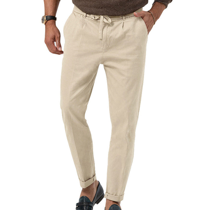 Men's Drawstring Chinos with Elasticated Waist