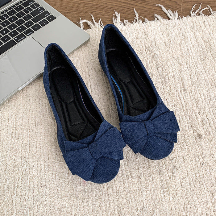 Women's Ballet Flats with Bow Detail Slip-On