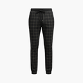 Men’s Check Trousers with Adjustable Waistband and Straight Legs