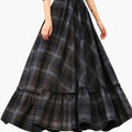 Women's A-Line Skirt with Elastic Waistband and Flared Hem