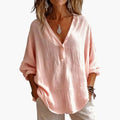 Women’s Blouse with Round Neck and Short Sleeves