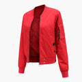 Women’s Bomber Jacket with Sleeve Pocket and Side Panels