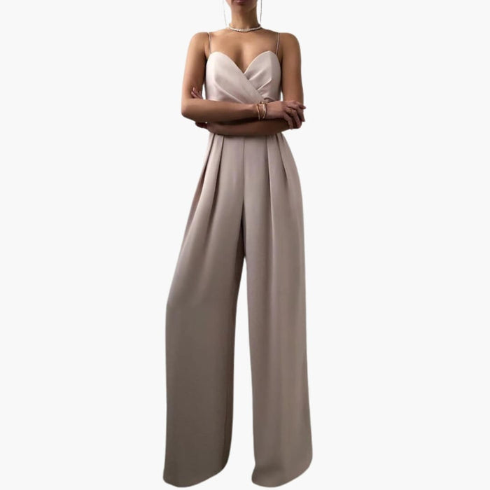 Women’s High Waist Jumpsuit with Spaghetti Straps