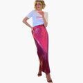 Women's High Waist Sequin Maxi Skirt