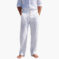 Women's Trousers with Drawstring Waist and Pleated Front