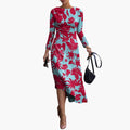 Women’s Long Sleeve Dress with Asymmetrical Hem