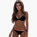 Women’s Metallic Detail Bikini Set with Adjustable Straps