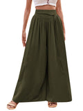 Women’s Palazzo Trousers with High Waist and Casual Cut