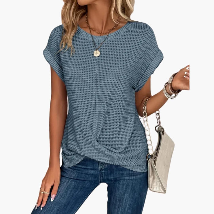 Women’s Plain Round Neck T-Shirt Everyday Top