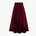 Women's Pleated Midi Skirt with Elastic Waistband