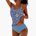 Women’s Printed Tankini Set with Removable Cups